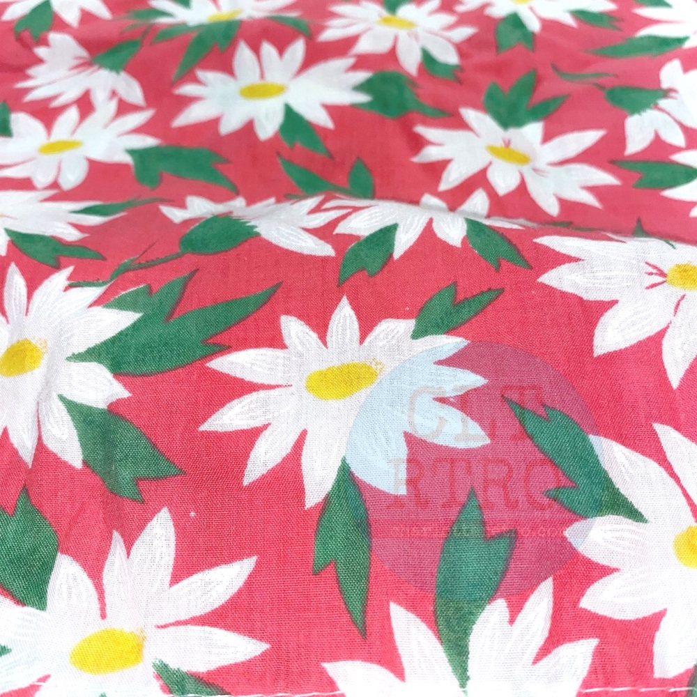70s Vtg Pink Housedress W Daisies - image 5